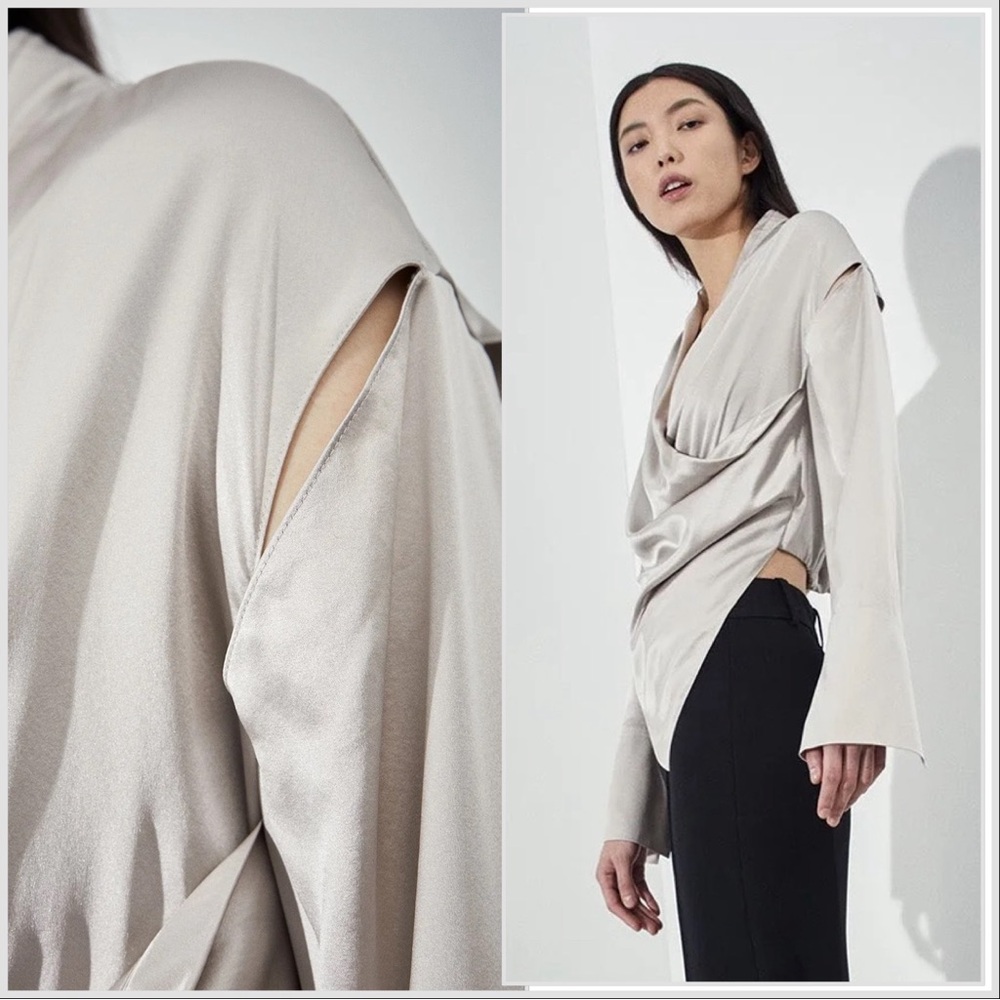 NWT Et Ochs Nala Draped Top - Picture 3 of 17